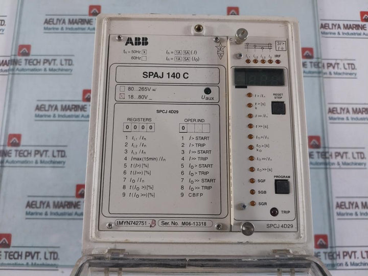 Abb Spaj 140 C Overcurrent And Earth-fault Relay 50Hz