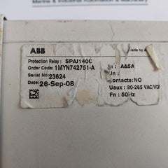 Abb Spaj140C Overcurrent And Earth-fault Relay 80-265Vac/Dc