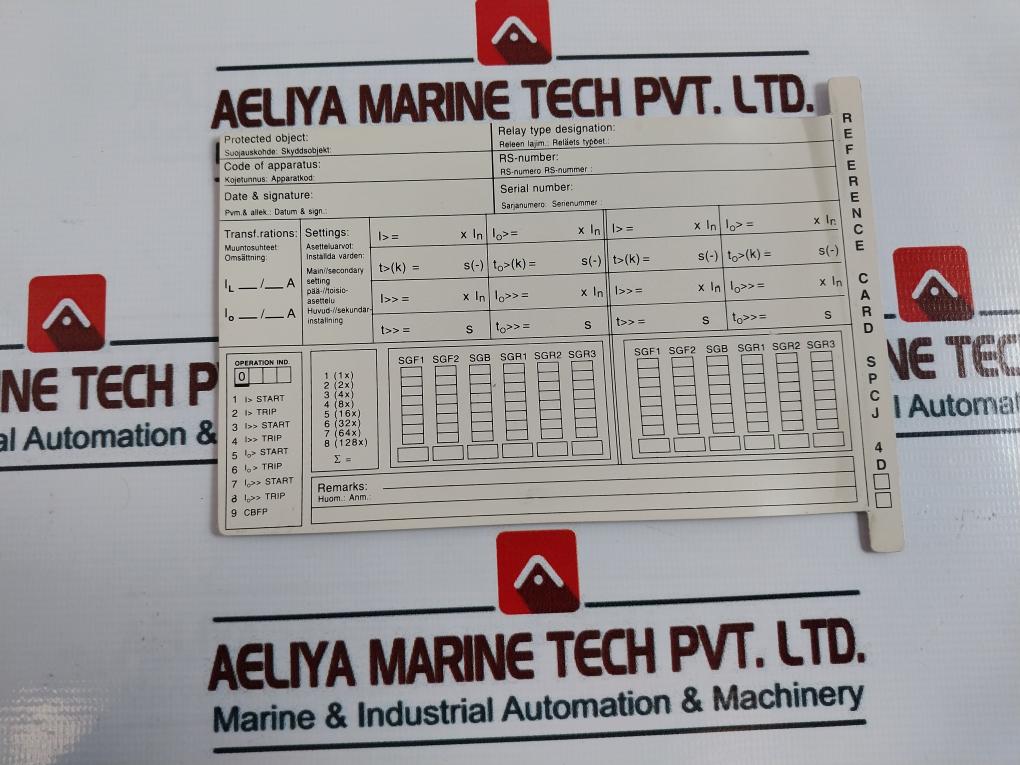 Abb Spaj140C Overcurrent And Earth-fault Relay 80-265Vac/Dc