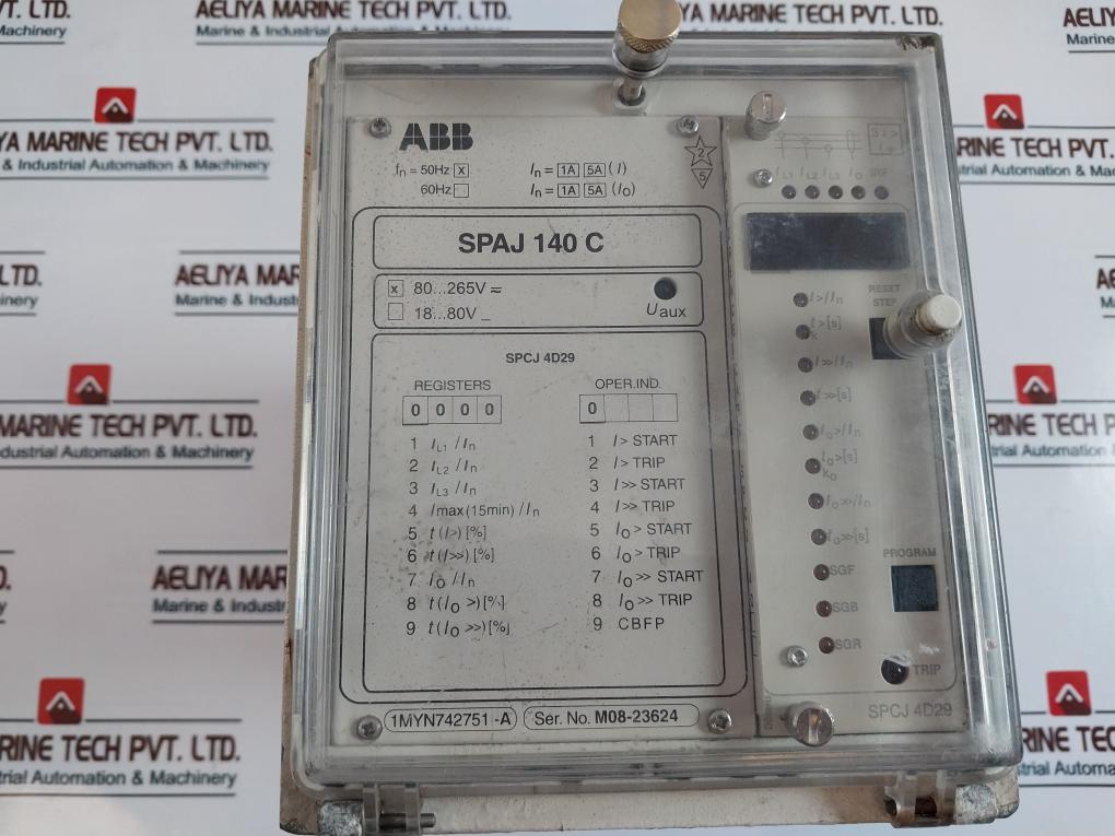 Abb Spaj140C Overcurrent And Earth-fault Relay 80-265Vac/Dc