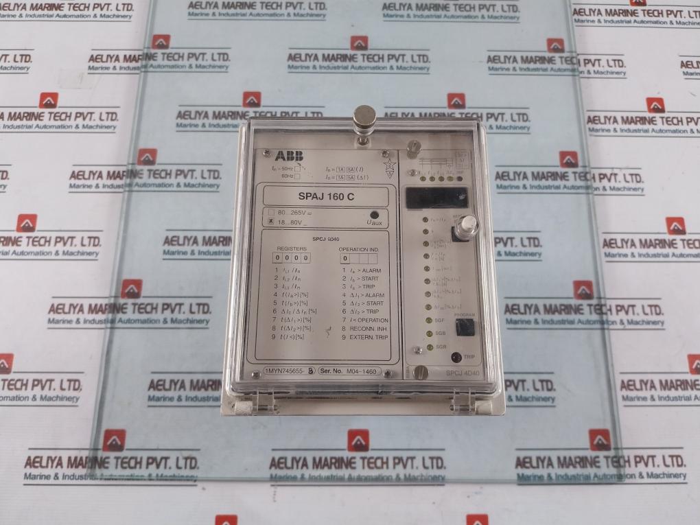 Abb Spaj 160 C Capacitor Protection Relay 18…80V