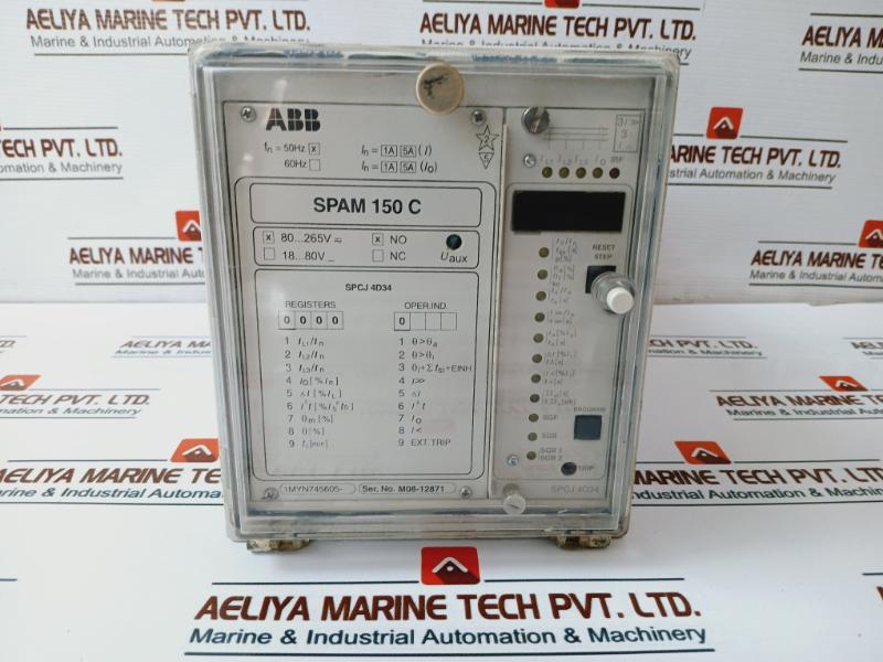 Abb Spam 150 C 1Myn745605-a Motor Protection Relay Spcj 4D34