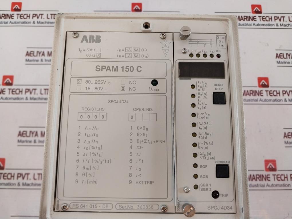 Abb Spam 150 C Motor Protection Relay Spcj 4D34-da