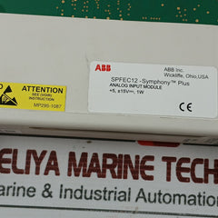 Abb Spfec12 Symphony Analog Input Module Rev D