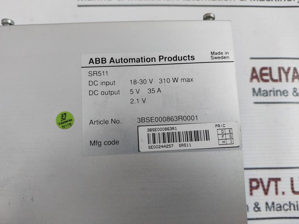 Abb Sr511 Regulator Advant Ocs Controller 18-30V 35A