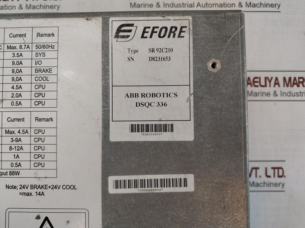 Abb Sr 92C210 Power Supply Dsqc336 3Hne 04092-1 Rev.No: 04 94V-0