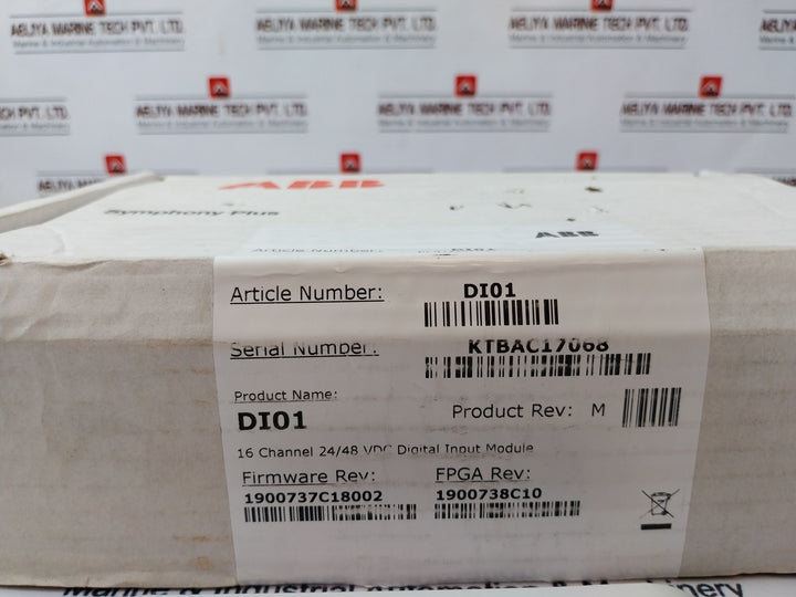 Abb Symphony Plus Di01 Digital Input Module +24V---, 15A