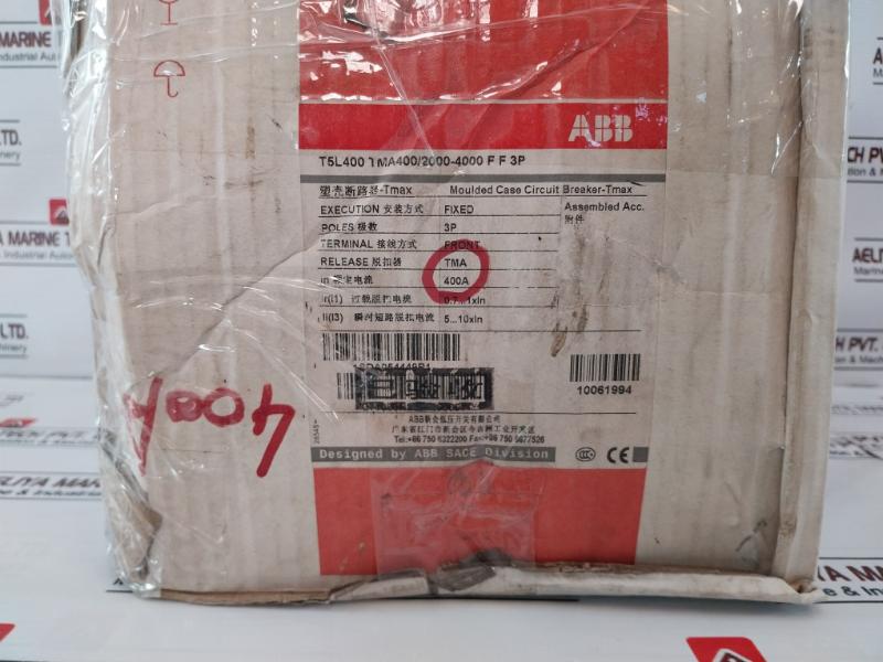 Abb T5L400 400A Moulded Case Circuit Breaker-tmax Set