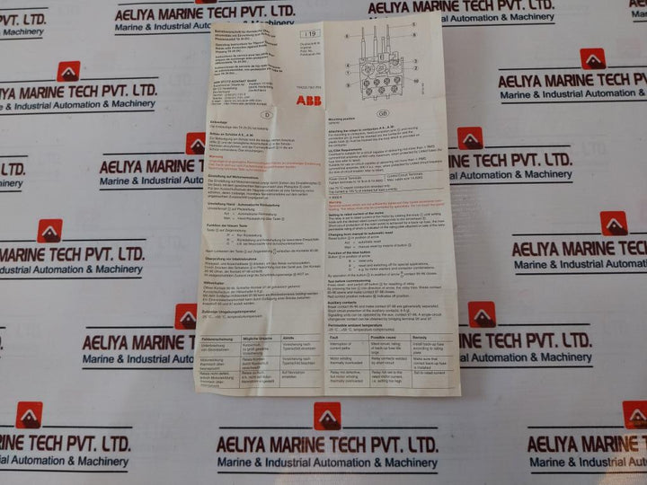 Abb Ta25Du-25 Thermal Overload Relay 18-25A