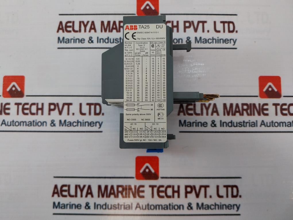 Abb Ta25Du-25 Thermal Overload Relay 18-25A