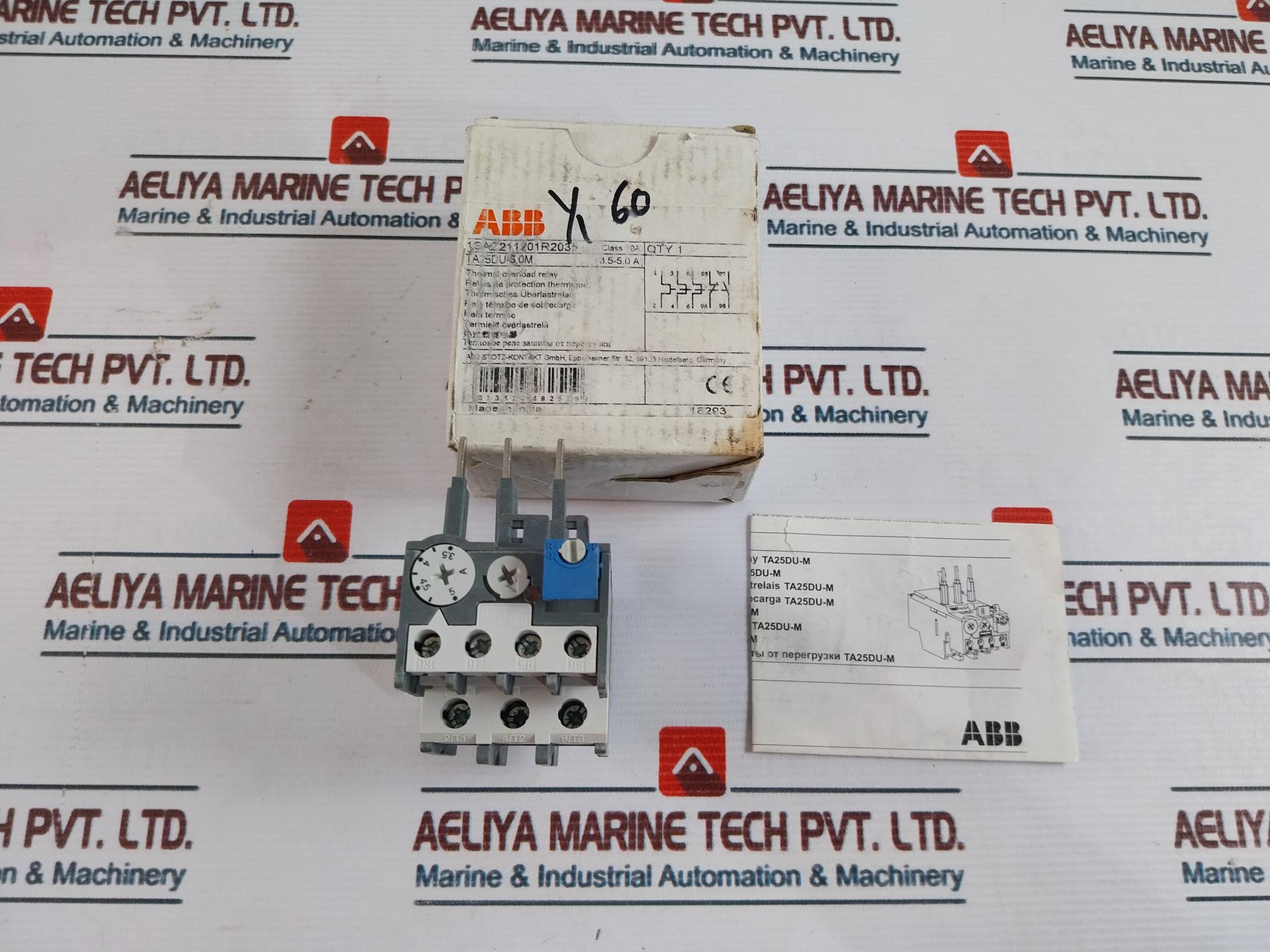 Abb Ta25Du-5.0M Thermal Overload Relay 3.5-5A 690V 6Kv