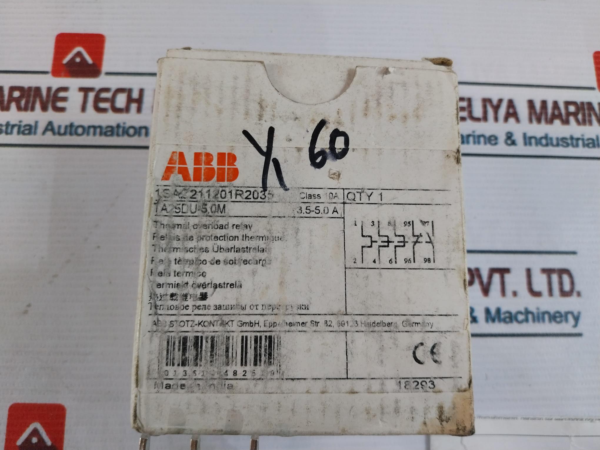 Abb Ta25Du-5.0M Thermal Overload Relay 3.5-5A 690V 6Kv