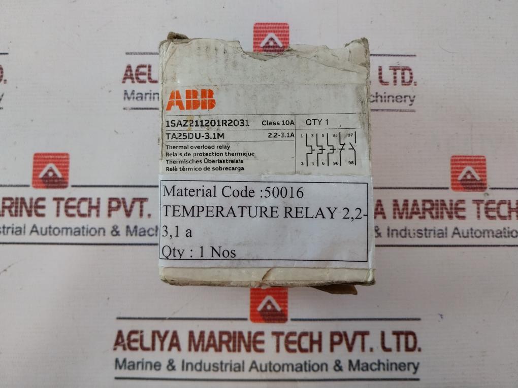 Abb Ta25Du-m Thermal Overload Relay 600V Ac/Class 10