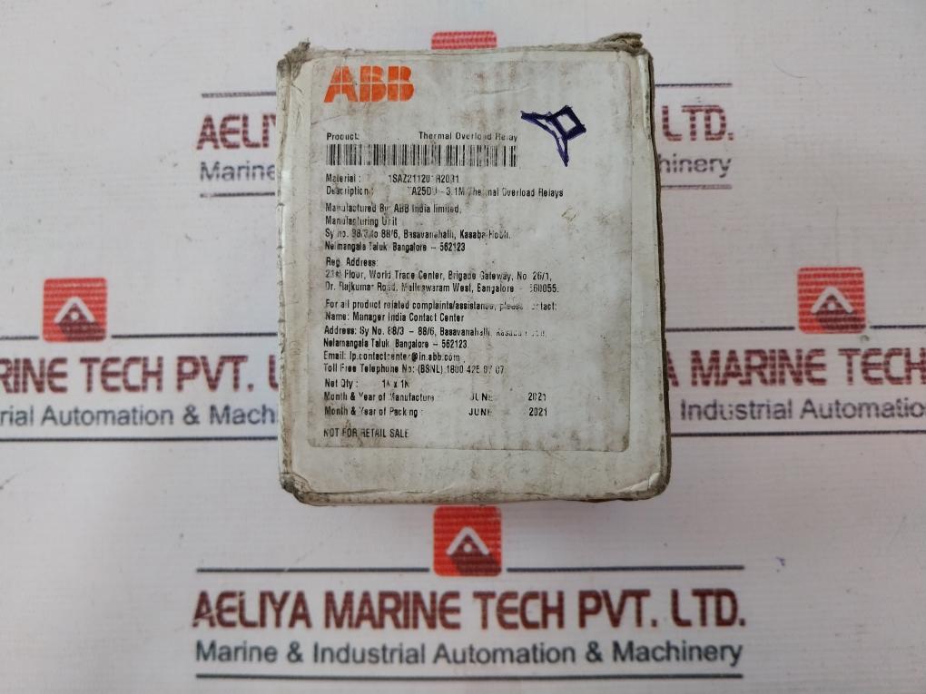 Abb Ta25Du-m Thermal Overload Relay 600V Ac/Class 10