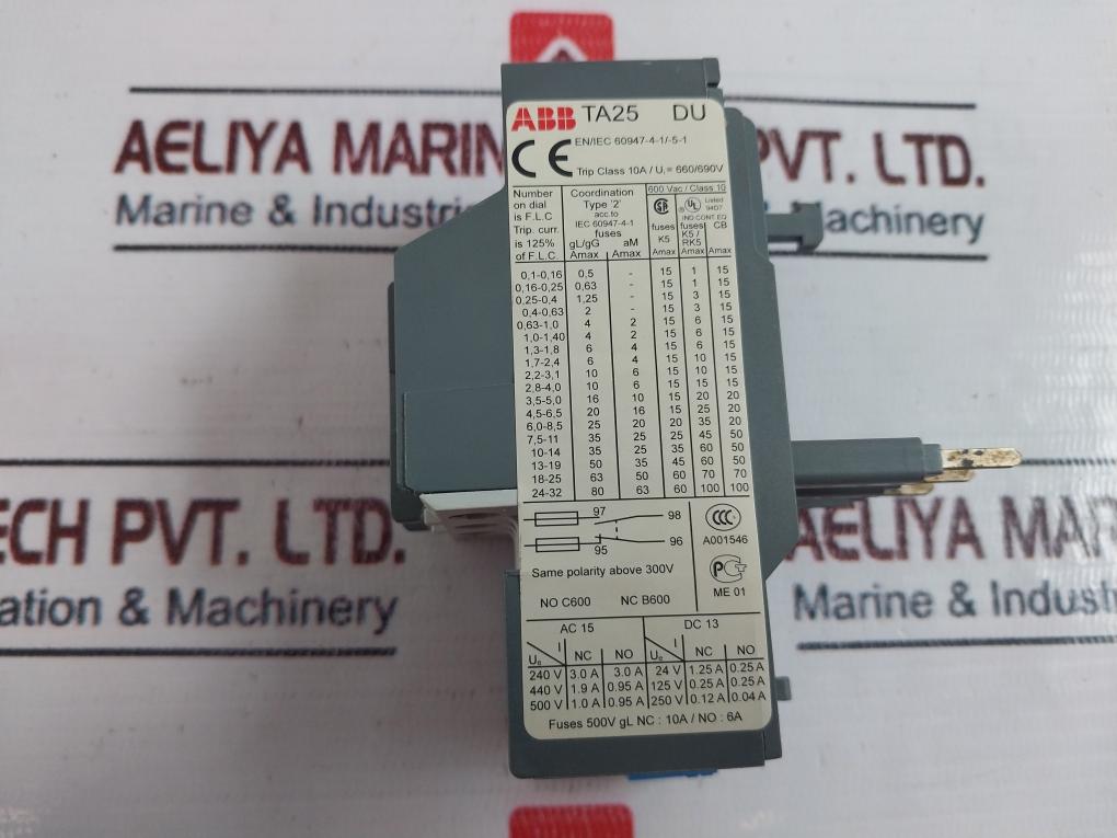 Abb Ta25 Du 25 Thermal Overload Relay 18-25A