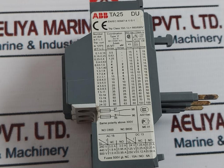 Abb Ta25Du Thermal Overload Relay