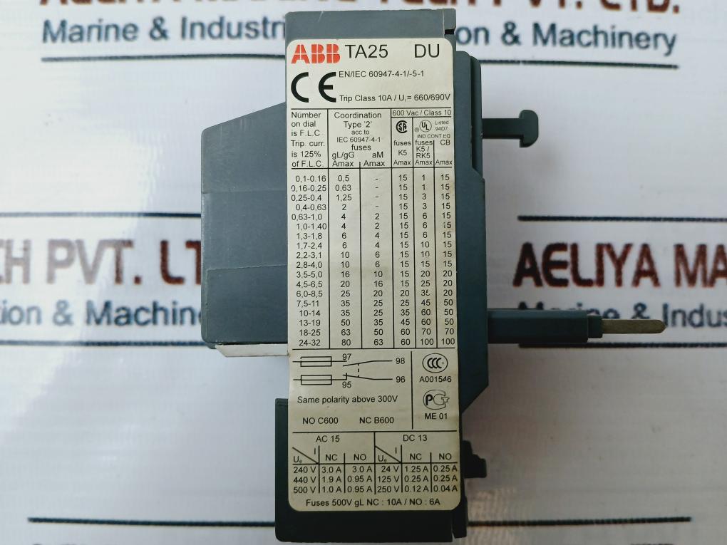 Abb Ta25 Du Thermal Overload Relay 660/690V