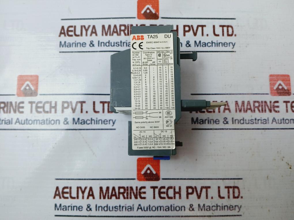 Abb Ta25 Du Thermal Overload Relay 690V