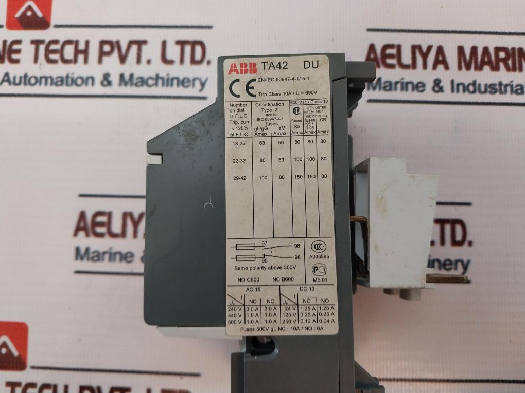 Abb Ta42 Du Thermal Overload Relay 22-32A