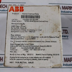 ABB TA75DU-63M Thermal Overload Relay ip20