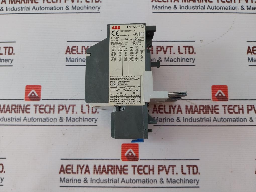 Abb Ta75Du-m Thermal Overload Relay 60-80A