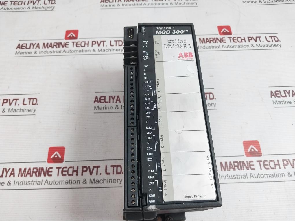 Abb Taylor Mod 300 6231Bp10920D-k Input Output Plc Module 115V 50/60Hz