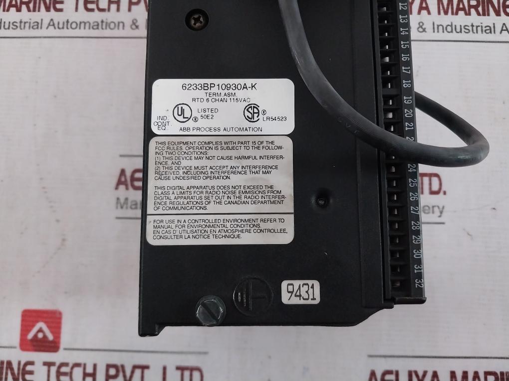 Abb Taylor Mod 300 Rtd Input Module 115V 50/60Hz 44B716223-016R03 24/48 Vdc