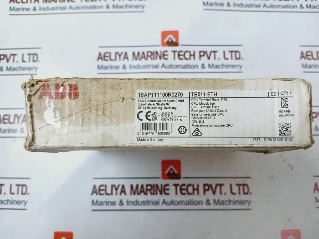 ABB TB511-ETH C2 1SAP111100R0270 CPU Terminal Base IP20