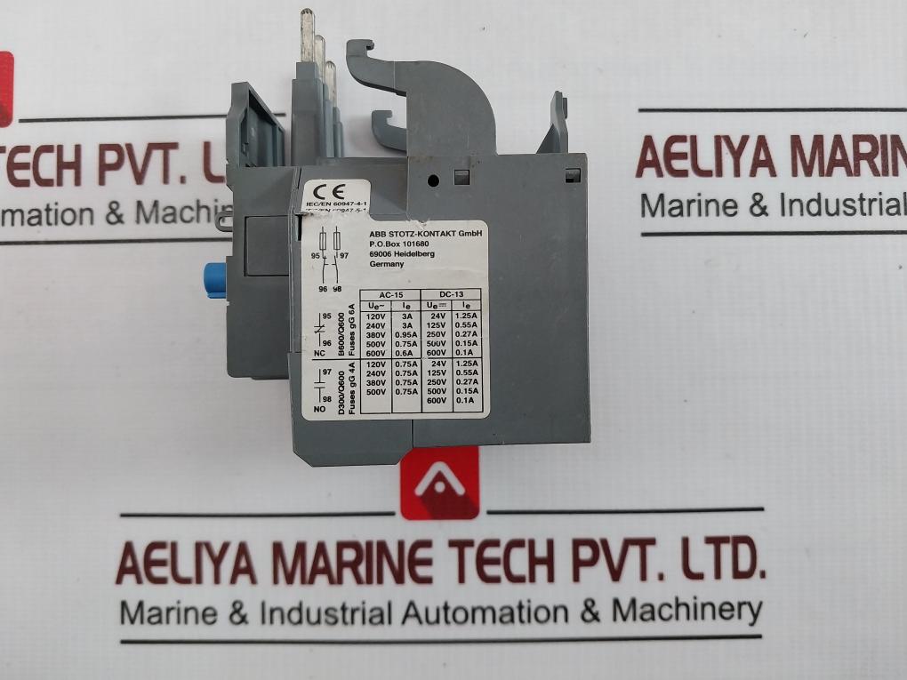 Abb Tf42-4.2 Thermal Overload Relay Awg 18-12 9-13 Lb-in 600V 690V 3.1-4.2A