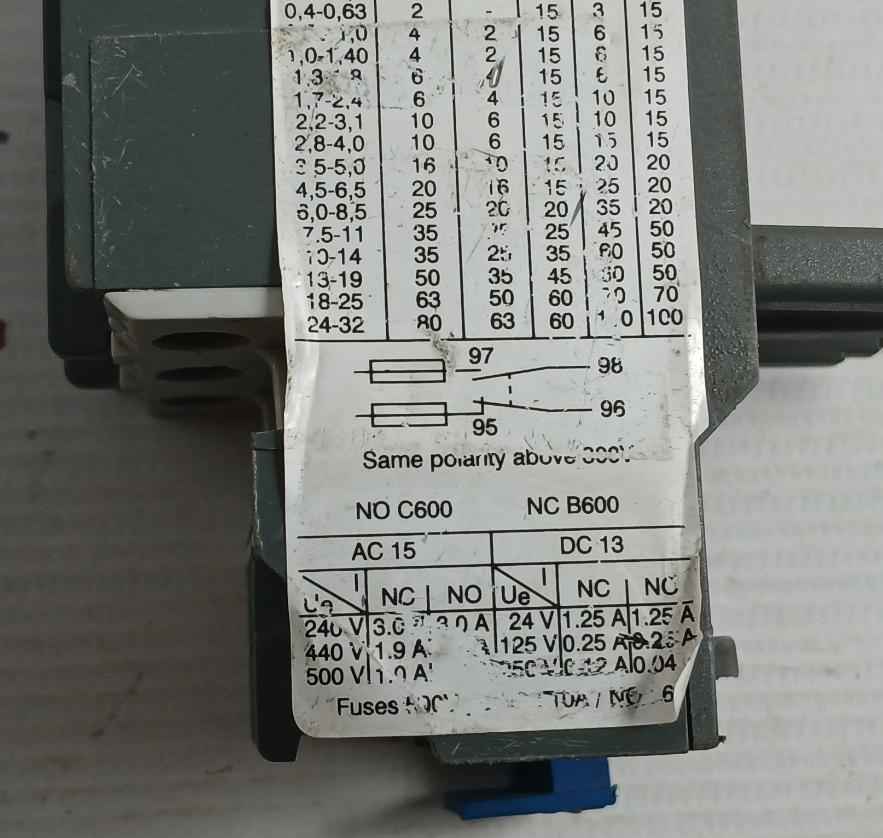 Abb Thermal Overload Relay Part No: Ta25 Du Trip Class-10A/Ui=690V