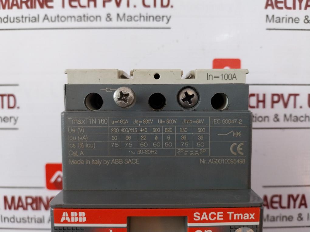 Abb Tmax T1N 160 4-pole Circuit Breaker Fixed W/ Front Terminal