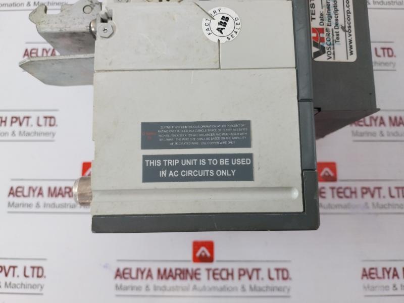 Abb Tmax T5H 400 3 Pole Circuit Breaker, 600V, 240V 150Ka, 480V 65Ka