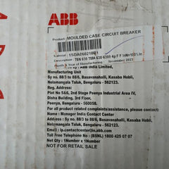 Abb Tmax T6N 630 Sace Tmax Moulded Case Circuit Breaker Iec 60947-2 1000V