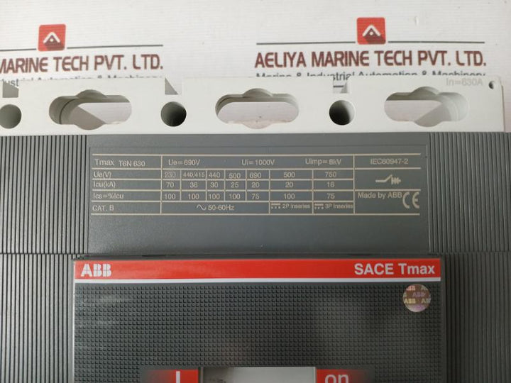 Abb Tmax T6N 630 Sace Tmax Moulded Case Circuit Breaker Iec 60947-2 1000V