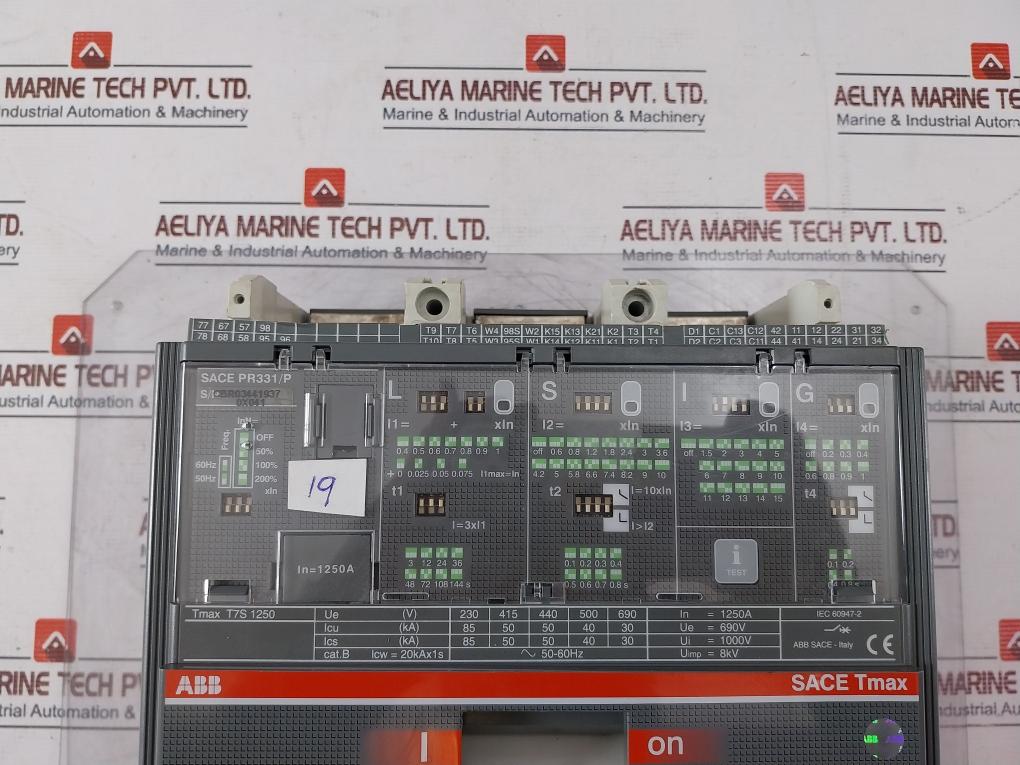 Abb Tmax T7S 1250 Circuit Breaker Iec 60947-2 Ra6708801 1Sda085117R1