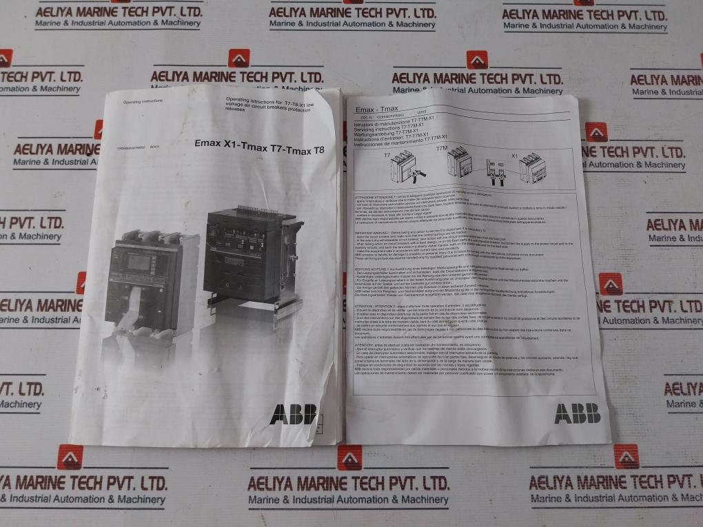 Abb Tmax T7S 1250 Circuit Breaker Iec 60947-2 Ra6708801 1Sda085117R1