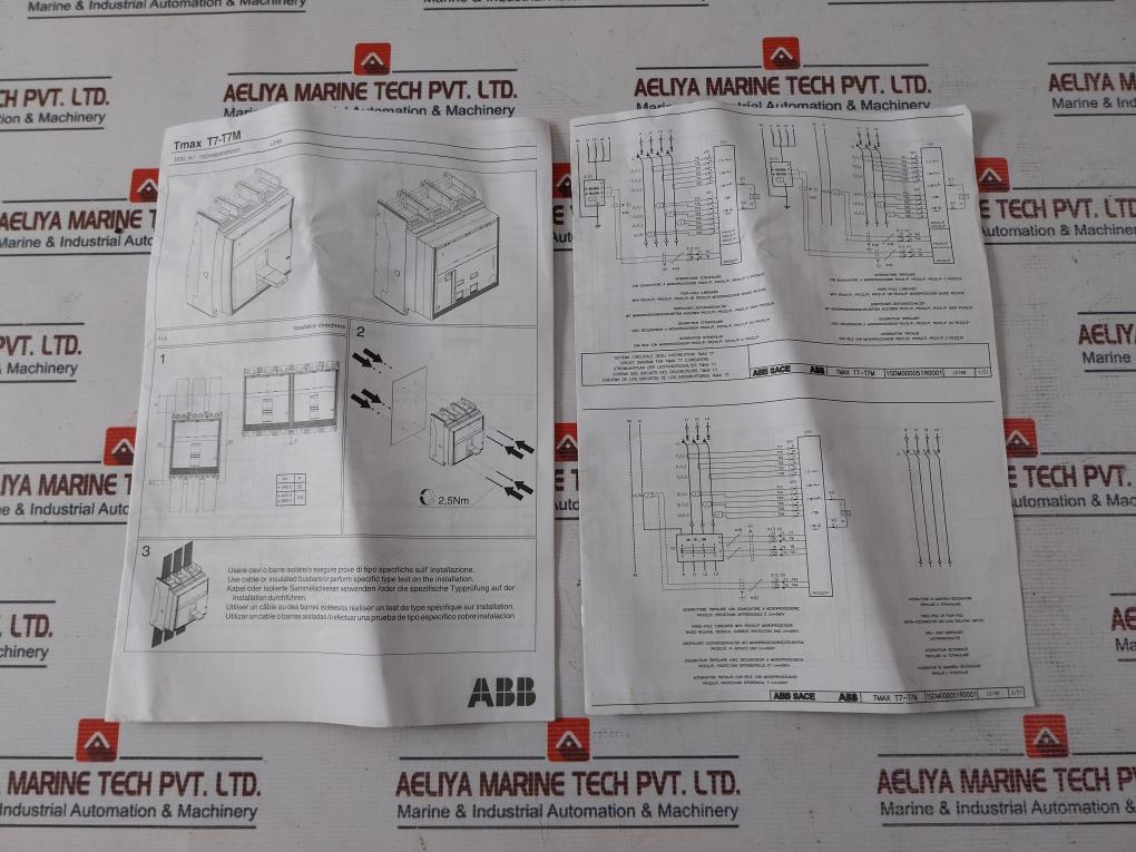 Abb Tmax T7S 1250 Circuit Breaker Iec 60947-2 Ra6708801 1Sda085117R1