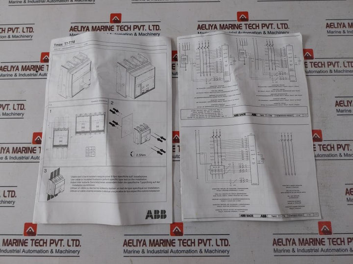 Abb Tmax T7S 1250 Circuit Breaker Iec 60947-2 Ra6708801 1Sda085117R1