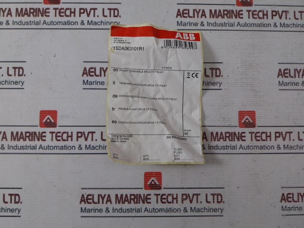 Abb Tmax T7S 1250 Circuit Breaker Iec 60947-2 Ra6708801 1Sda085117R1
