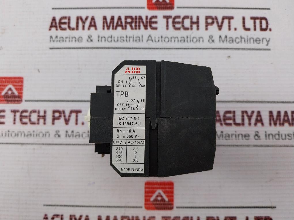 Abb Tpb 180 Pneumatic Timer Block 10A 660V Ac