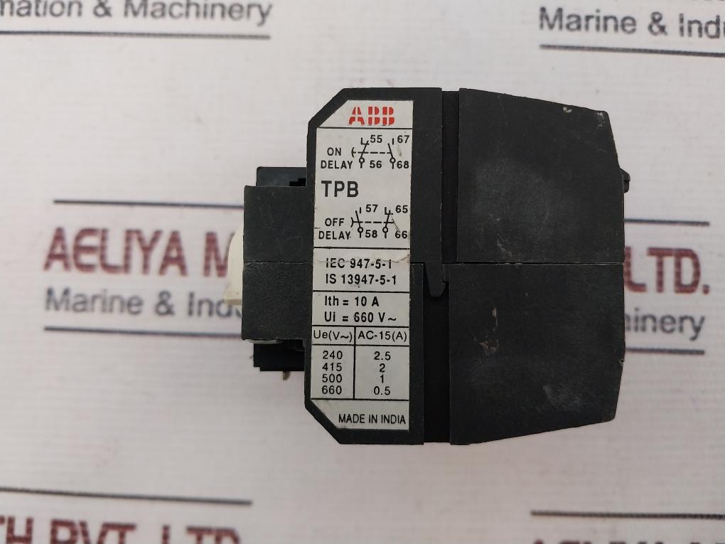 Abb Tpb On Delay Timer 10A 660V