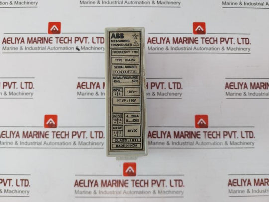 Abb Tra-202 Measuring Transducer T 703 45Hz…55Hz 110V~ 4…20 Ma 0…500?