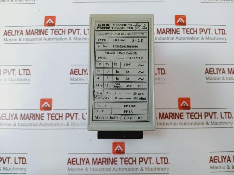ABB TRA-268 Measuring And Power Transducer T 705, -190.53-190.53 Var