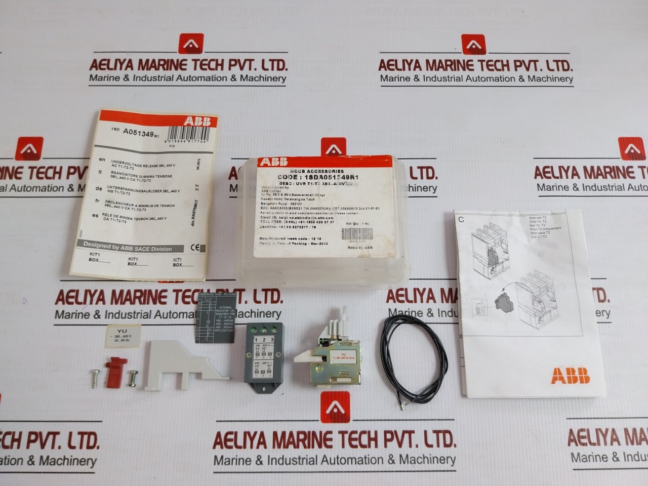 Abb Uvr Undervoltage Release Mccb Accessories 380-440Vac 50-60Hz Part No 1Sda051349R1