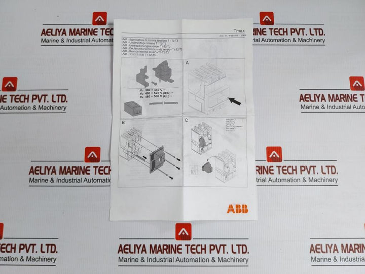 Abb Uvr Undervoltage Release Mccb Accessories 380-440Vac 50-60Hz Part No 1Sda051349R1