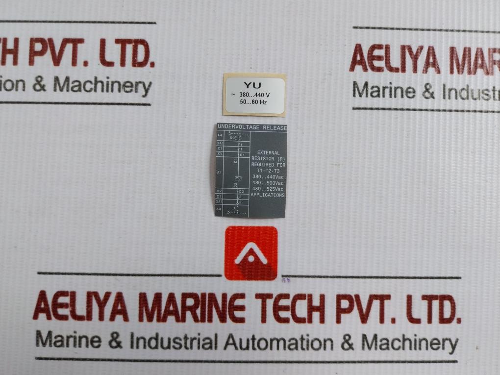 Abb Uvr Undervoltage Release Mccb Accessories 380-440Vac 50-60Hz Part No 1Sda051349R1