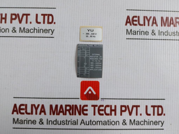 Abb Uvr Undervoltage Release Mccb Accessories 380-440Vac 50-60Hz Part No 1Sda051349R1