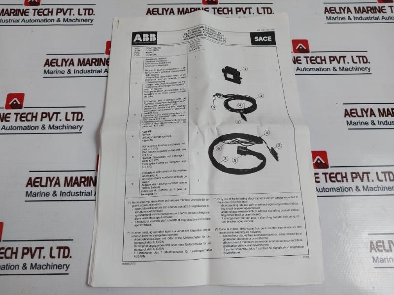 ABB UXAB159355948 ABB SACE Undervoltage Release 220V 50HZ + Auxiliary Switch