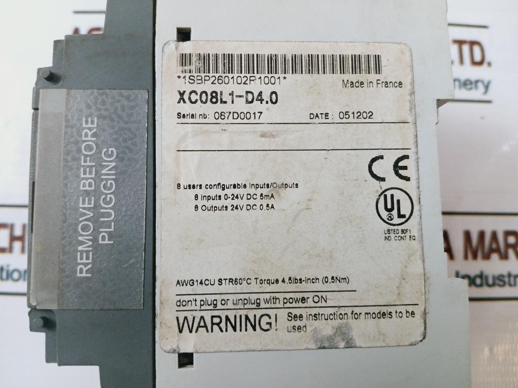 ABB Xc08l1-d4.0 Digital I/o Extension Unit