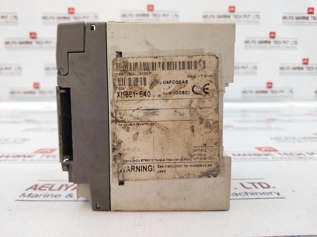 Abb Xi16E1-e40 Inputs Module 1Sb260100R1001 Awg 14-24Cu Str60 C Torque 7Lbs-inch (0-8Nm)